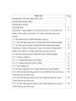 Hoàn thiện công tác kế toán tài sản cố định hữu hình tại công ty TNHH thương mại mai long