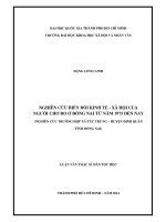 Nghiên cứu biến đổi kinh tế   xã hội của người chơ ro ở đồng nai từ năm 1975 đến nay (nghiên cứu trường hợp xã túc trưng   huyện định quán tỉnh đồng nai     