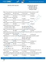 Đề thi giữa HK1 môn Hóa học 12 năm 2020 có đáp án Trường THPT Hải Hậu
