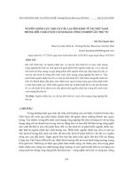 Nguồn nhân lực cho cơ cấu lại nền kinh tế tại Việt Nam trong bối cảnh cuộc cách mạng công nghiệp lần thứ tư