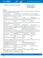 Bộ 4 đề kiểm tra giữa HK1 môn Hóa học 12 năm 2020 Trường Trương Công Định