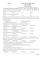 đề thi thử TN THPT 2021   môn hóa học   nhóm GV MGB   đề 1   file word có lời giải chi tiết
