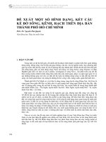 Đề xuất một số hình dạng, kết cấu kè bờ sông, kênh, rạch trên địa bàn thành phố Hồ Chí Minh