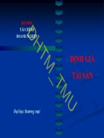 Bài giảng Định giá tài sản: Chương 4 - ĐH Thương Mại
