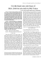 Cài đặt thuật toán sinh tham số RSA 2048 bit trên thiết bị PKI Token