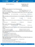 Bộ đề kiểm tra 1 tiết môn Lịch sử 12 năm 2020 Trường THPT Bác Ái