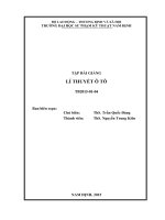 Bài giảng Lý thuyết ô tô - ĐH Sư Phạm Kỹ Thuật Nam Định
