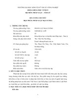 Đề cương chi tiết học phần Pháp luật đại cương