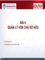 Bài giảng Ngân hàng thương mại 2: Bài 4 - TS. Đỗ Hoài Linh