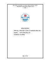 Giáo trình khai thác và đảm bảo nguồn lợi thủy sản