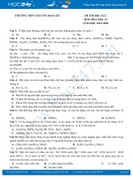 Đề thi HK2 năm 2020 môn Hóa học 12 Trường THPT Chuyên Bảo Lộc