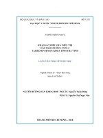 Khảo sát hiệu quả điều trị đái tháo đường type 2 tại bệnh viện đa khoa tỉnh trà vinh 