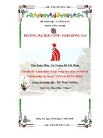 Quan điểm về đặc trưng bản chất về bước đi và biện pháp xây dựng CNXH của hồ chí minh