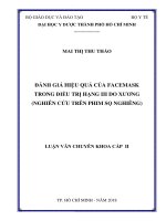 Đánh giá hiệu quả của facemask trong điều trị hạng iii do xương (nghiên cứu trên phim sọ nghiêng) 