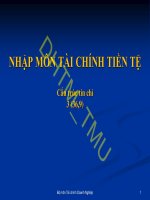 Bài giảng Nhập môn tài chính tiền tệ: Chương 1 - ĐH Thương Mại
