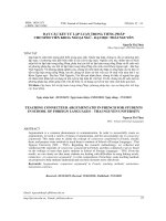 Dạy các kết tử lập luận trong tiếng Pháp cho sinh viên Khoa Ngoại ngữ - Đại học Thái Nguyên