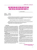 Hoạt động khoa học và công nghệ ở Việt Nam trong thời đại cách mạng công nghiệp 4.0