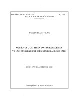 Nghiên cứu cải thiện độ tan repaglinid và ứng dụng bào chế viên nén repaglinid 2 mg 