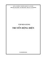 Bài giảng Truyền động điện - ĐH Sư Phạm Kỹ Thuật Nam Định