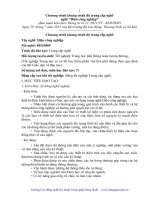 Chương trình khung trình độ trung cấp nghề nghề Điện công nghiệp - Trường CĐN KTCN Dung Quất