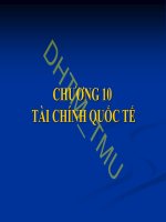 Bài giảng Nhập môn tài chính tiền tệ: Chương 10 - ĐH Thương Mại
