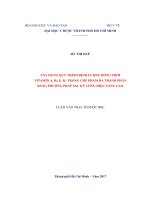 Xây dựng quy trình định lượng đồng thời vitamin a, d3, e, k1 trong chế phẩm đa thành phần bằng phương pháp sắc ký lỏng hiệu năng cao 