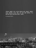 Tổng hợp các giải pháp đã thực hiện xây dựng các dự án kè bờ sông và kênh nội thành (1995-2018)