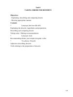 Giáo trình môn học/mô đun: Tiếng Anh chuyên ngành (Nghề: Nghiệp vụ nhà hàng): Phần 2