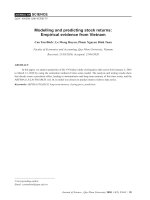 Mô hình và dự báo lợi nhuận cổ phiếu: Bằng chứng thực nghiệm từ Việt Nam