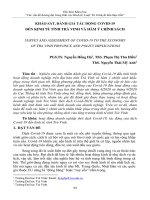 Khảo sát, đánh giá tác động Covid 19 đến kinh tế tỉnh Trà Vinh và hàm ý chính sách