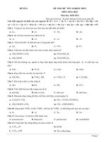 đề thi thử TN THPT 2021   môn hóa học   nhóm GV MGB   đề 6   file word có lời giải chi tiết