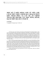 Một số ý kiến đóng góp về tiêu chí, cách thức điều chỉnh quy hoạch phân khu nhằm phục vụ các dự án chỉnh trang đô thị khu vực dọc sông, kênh, rạch trên địa bàn TP.HCM