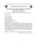 Một lược đồ giấu tin thuận nghịch dựa theo phương pháp Gepvok