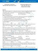 Bộ 3 đề thi thử THPT QG môn Hóa học 12 năm 2019-2020 Trường THPT Chuyên Bắc Ninh