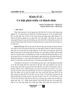 Kinh tế số - Cơ hội phát triển và thách thức