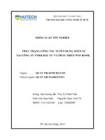 Thực trạng công tác tuyển dụng nhân sự tại công ty TNHH đầu tư và phát triển Win Home