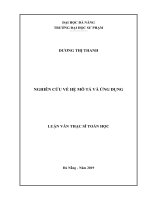 Nghiên cứu về hệ mô tả và ứng dụng   