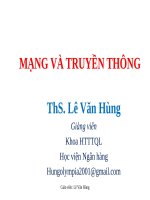 Bài giảng Mạng và truyền thông: Chương 2 - ThS. Lê Văn Hùng