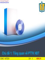 Bài giảng Phân tích thiết kế hệ điều hành: Chủ đề 1 - ThS. Lương Trần Hy Hiến