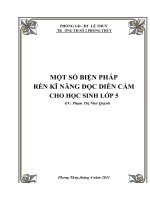 Một số biện pháp rèn kĩ năng đọc diễn cảm cho học sinh lớp 5 