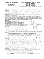 Đề thi học sinh giỏi môn Vật lí lớp 7 cấp trường năm 2019-2020 có đáp án - Trường THCS Hồng Giang