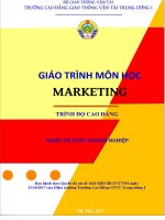 Giáo trình môn học Marketing (Nghề: Kế toán doanh nghiệp): Phần 1