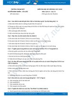 Đề thi giữa HKI môn Lịch sử lớp 12 năm 2017 Trường THPT Nguyên Hồng