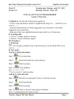 giáo án tiếng anh lớp 4  năm học 2020  2021 e4  week 29 