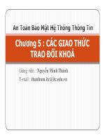 Bài giảng An toàn bảo mật hệ thống thông tin: Chương 5 - GV. Nguyễn Minh Thành
