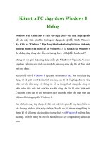 Kiểm tra PC chạy được Windows 8 không