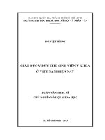 Giáo dục y đức cho sinh viên y khoa ở việt nam hiện nay     
