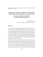 Hoạt động thương mại điện tử trong môi trường thương mại quốc tế tại Việt Nam