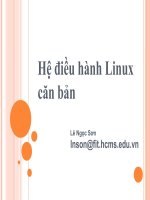 Bài giảng Hệ điều hành Linux căn bản: Chương 5 - Lê Ngọc Sơn
