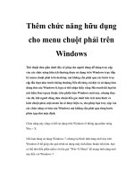 Thêm chức năng hữu dụng cho menu chuột phải trên Windows